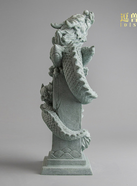 办公室造景鱼缸盘龙摆放摆件桌面飞天茶宠送礼创意装饰假山