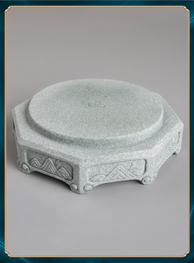 茶宠办公桌摆件面置物砂石金属中式青四脚实木逗兽国潮底座精品记