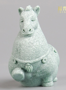 装饰品新工艺礼品有钱马马上唐马摆件客厅招财茶几桌面生肖家居摆