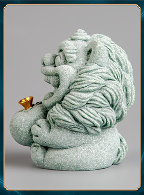 香座摆件线风狮爷柿子香插创意家居装饰香炉砂石解压小青