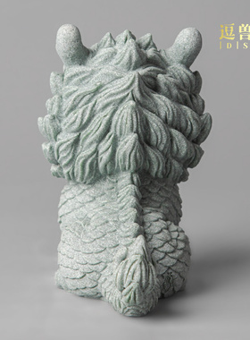 装饰品造景茶宠砂石青瑞兽玄关走廊客厅神龙摆件可养鱼缸