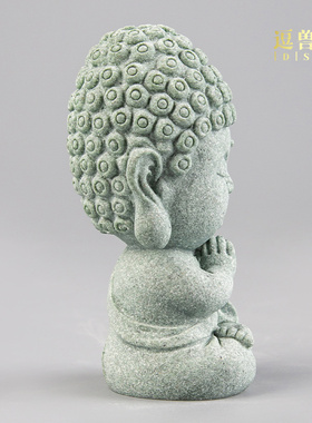 合掌装饰国潮办公如来中式茶宠桌面居家精品小高头佛像摆件