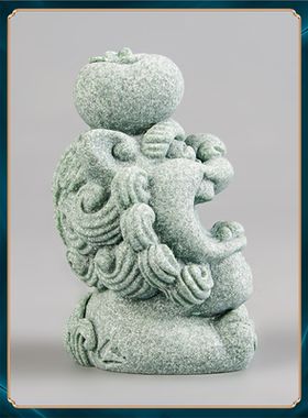 装饰摆设青砂石造景精品装饰风狮爷可养招财摆件鱼缸茶宠