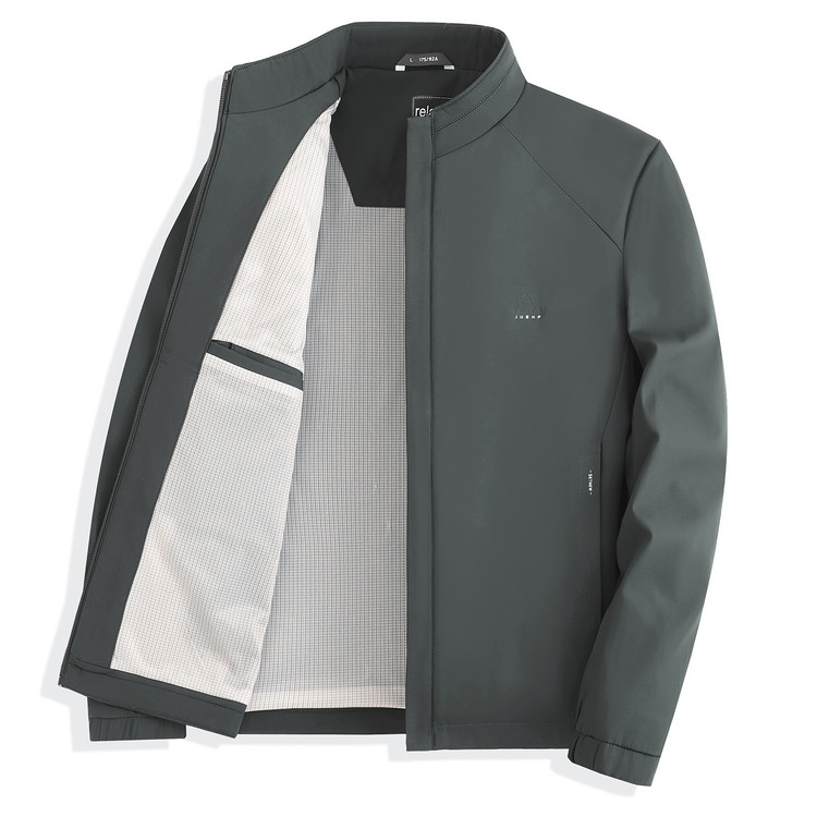 LUXURY PIG men's jacket 2026 new spring and autumn business casual middle-aged and elderly stand-up collar jacket 26613