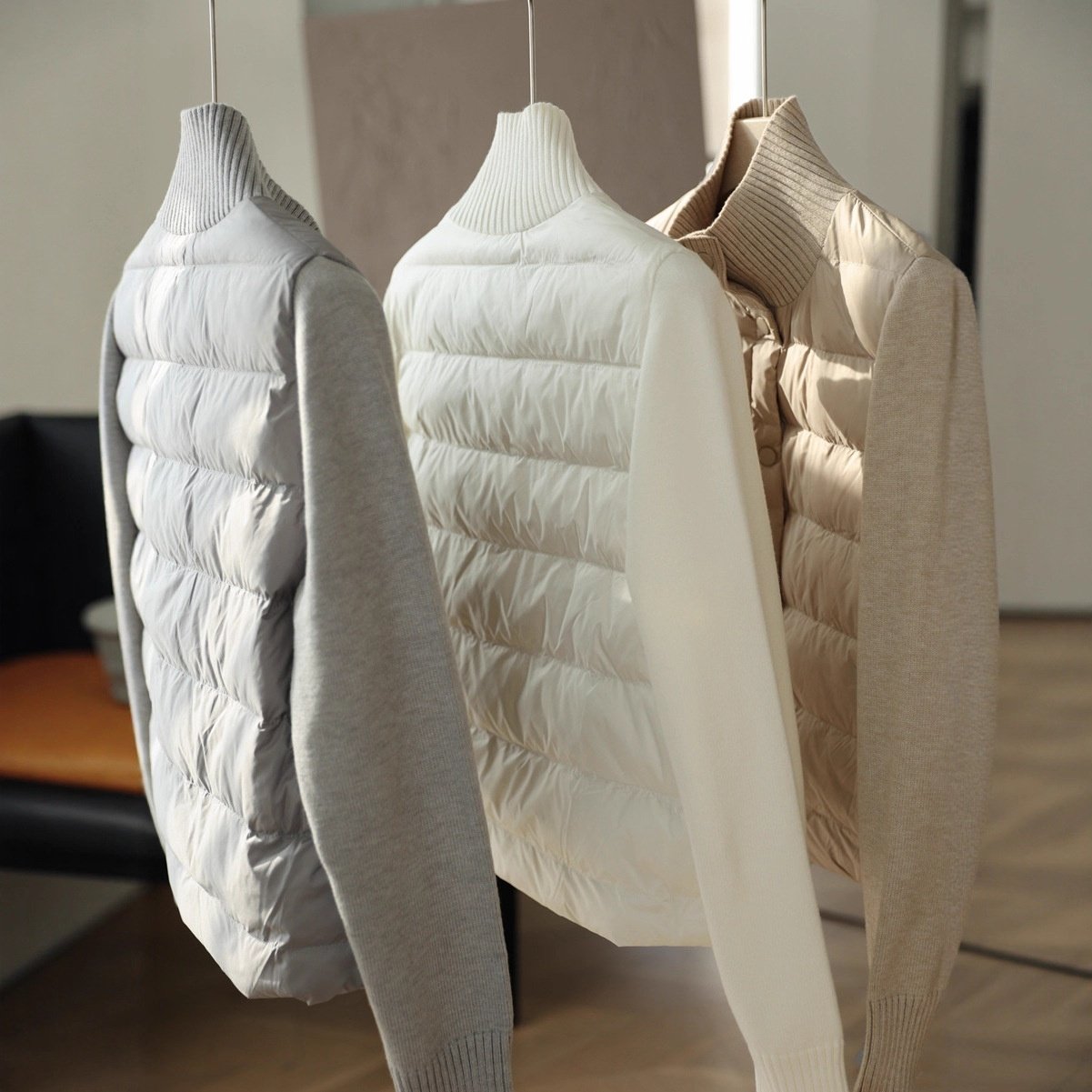 空气小暖宝！轻盈保暖珍珠绒羊毛棉服针织拼接立领宽松外套女秋冬,淘宝优惠券,粉丝福利购,淘宝优惠卷