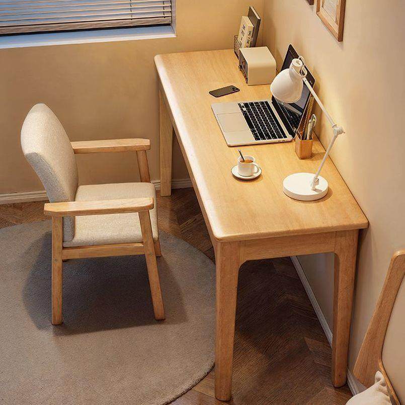 全实木窄书桌学生家用学习桌写字桌卧室小户型简约办公桌电脑桌子 - 图2