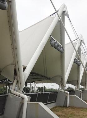 大跨度体育馆张拉索膜结构抗震抗风抗雪透光PVC、PTFE材料