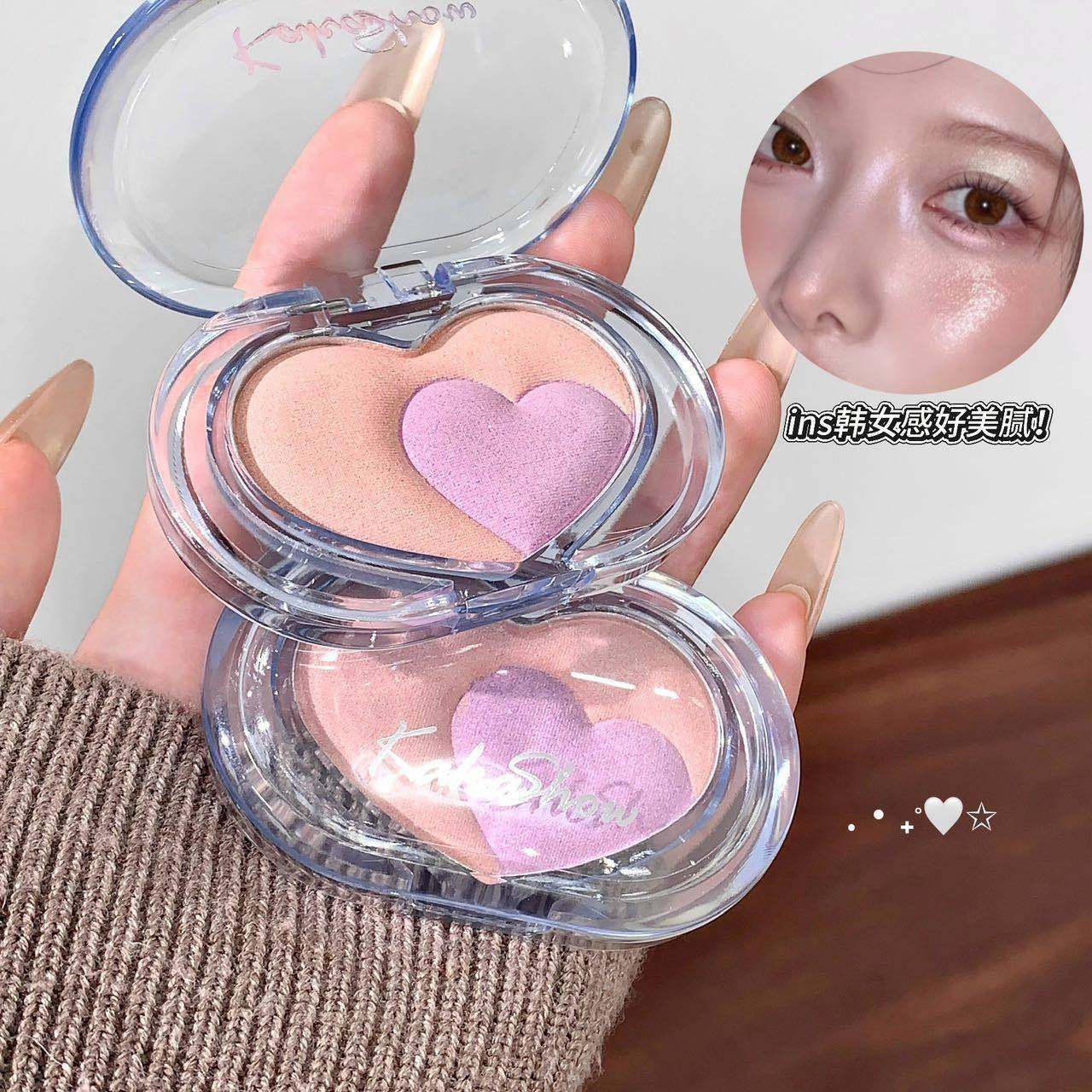 双拼高光粉卧蚕眼影鼻梁锁骨提亮易上色氛围感面部细闪眼影亮晶晶,淘宝优惠券,粉丝福利购,淘宝优惠卷