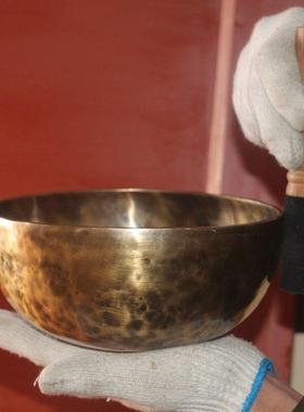 尼泊尔手工纯铜佛音碗SPA音疗钵颂钵瑜伽钵家居高档摆件钵盂铜罄