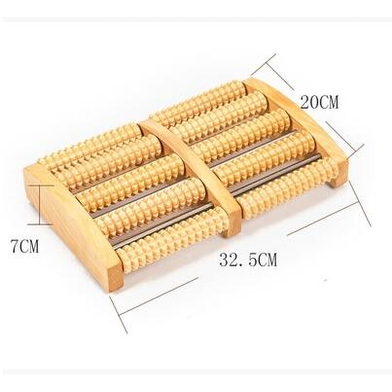 足底脚底按摩器木质滚轮实木脚部足部小腿部按摩脚器穴位滚珠家用 - 图0