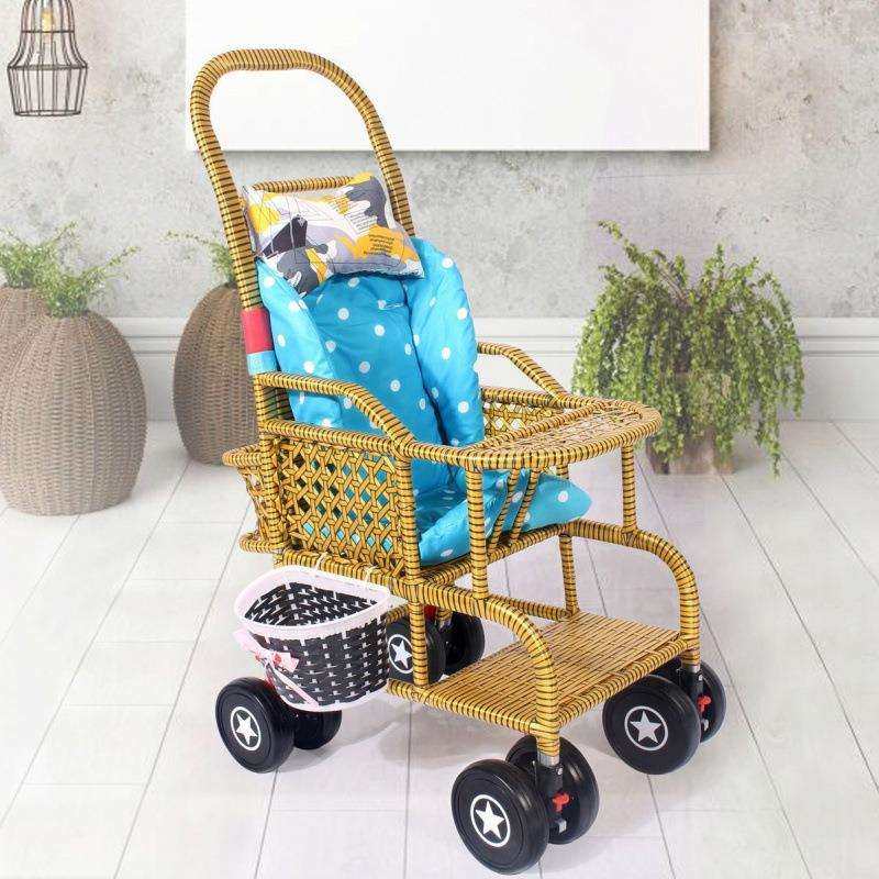 藤编推车夏季婴儿推车藤椅小推车仿藤编轻便竹藤宝宝可坐可躺藤条,淘宝优惠券,粉丝福利购,淘宝优惠卷