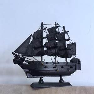 实木模型黑珍珠号加勒比海盗船桌面装饰品小摆件生日礼物创意