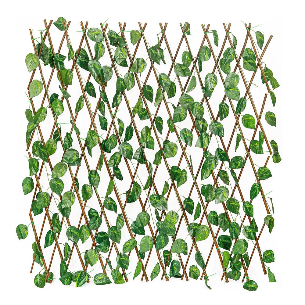 仿真伸缩栅栏藤条篱笆院子塑料围栏围墙防护户外防腐木篱笆围栏栅 - 图3