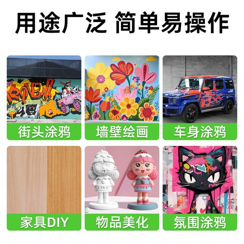涂鸦专用喷漆街头彩绘无毒喷绘颜料防水diy室外绘画不掉色自喷漆 - 图0