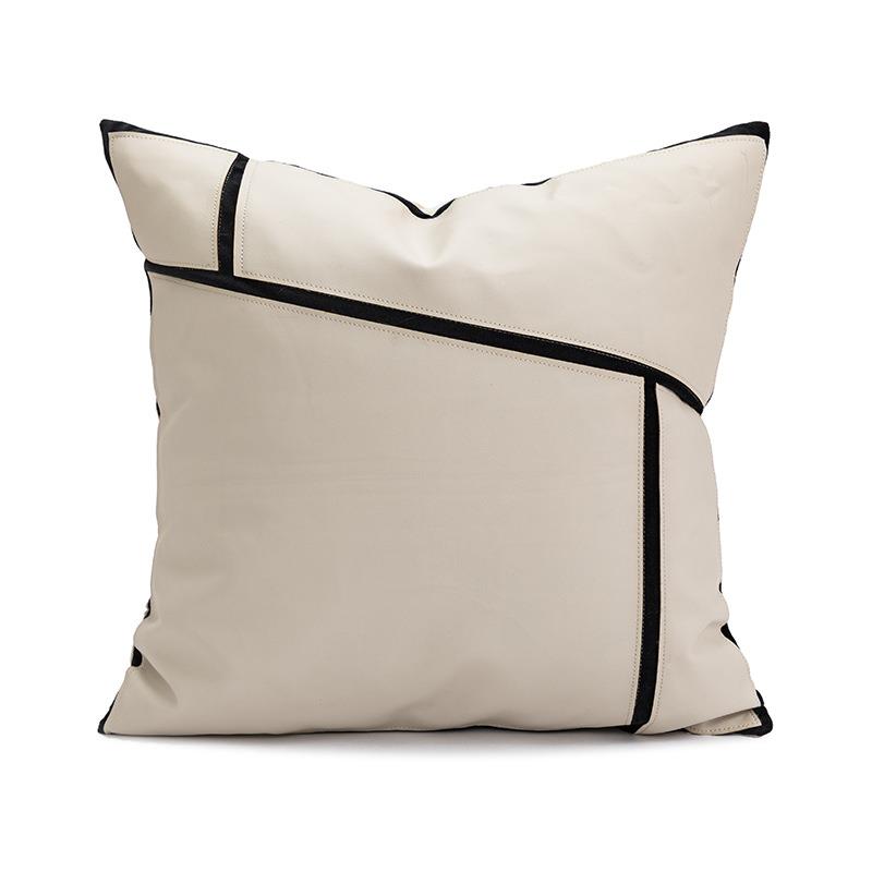 北欧ins秋冬灰黑色抱枕客厅沙发毛绒靠垫飘窗床头靠枕抱枕套 - 图3