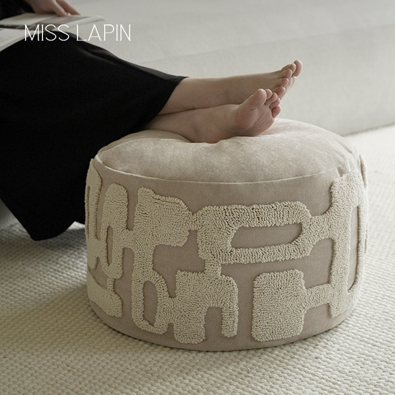 澜品山行米色东方立体绣坐墩可拆洗客厅墩子蒲团坐垫凳沙发垫,淘宝优惠券,粉丝福利购,淘宝优惠卷