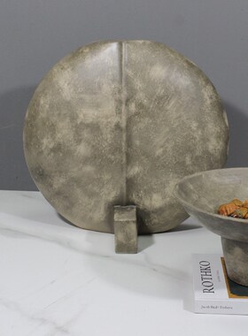 家居风覆古做旧花器中式覆古装饰花瓶民宿样板间玄关餐厅客厅