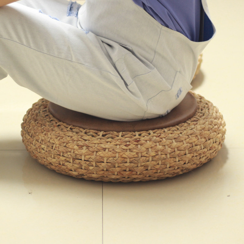蒲团坐垫草编榻榻米打坐垫阳台地板草墩加厚藤编蒲墩圆形坐墩垫子,淘宝优惠券,粉丝福利购,淘宝优惠卷