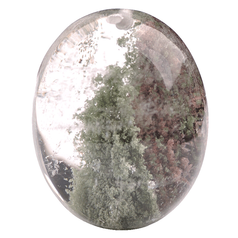 天然绿幽灵水滴吊坠 圆形椭圆形水晶珠宝首饰 时尚配饰礼物 - 图2