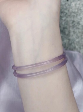 迷雾烟紫细条叮当镯03