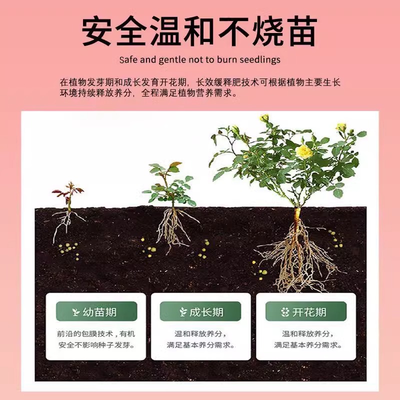 植物营养缓释片肥料种花氮磷钾复合肥养花肥家用果蔬盆栽花卉通用