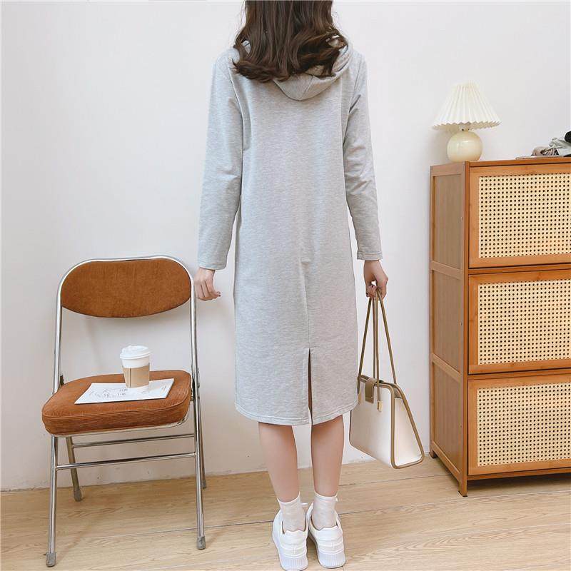 产后哺乳连衣裙春秋装外出时尚辣妈中长款纯棉长袖上衣喂奶卫衣服,淘宝优惠券,粉丝福利购,淘宝优惠卷