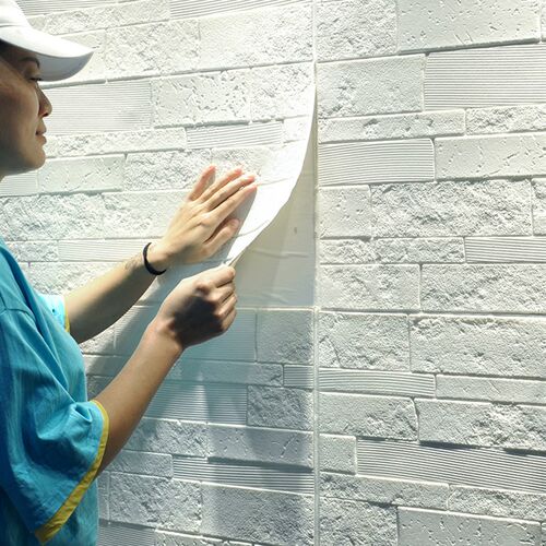 墙纸自粘仿砖纹墙贴纸客厅电视背景墙自贴壁纸3d立U体泡沫防水防 - 图3