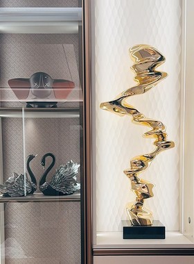 轻奢高档抽象f艺术雕塑摆件玄关客厅电视柜样板房酒店展示柜装饰