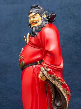 一心斋 纯铜钟馗天师像钟正南赐福镇宅圣君门神降妖伏魔人物摆件