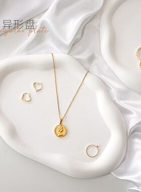 ins网红哑光不规则云朵托盘高级摆拍道具手链耳环装饰展示台