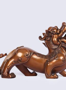 紫铜《金钱貔貅》家居办公室铜貔貅工艺品摆件开业礼品
