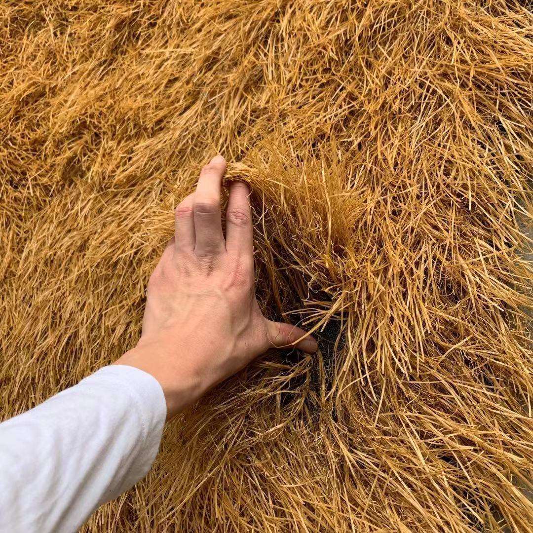 直销仿真地毯式茅草人造假稻草PE/PVC名宿复古园林景观防水 - 图0