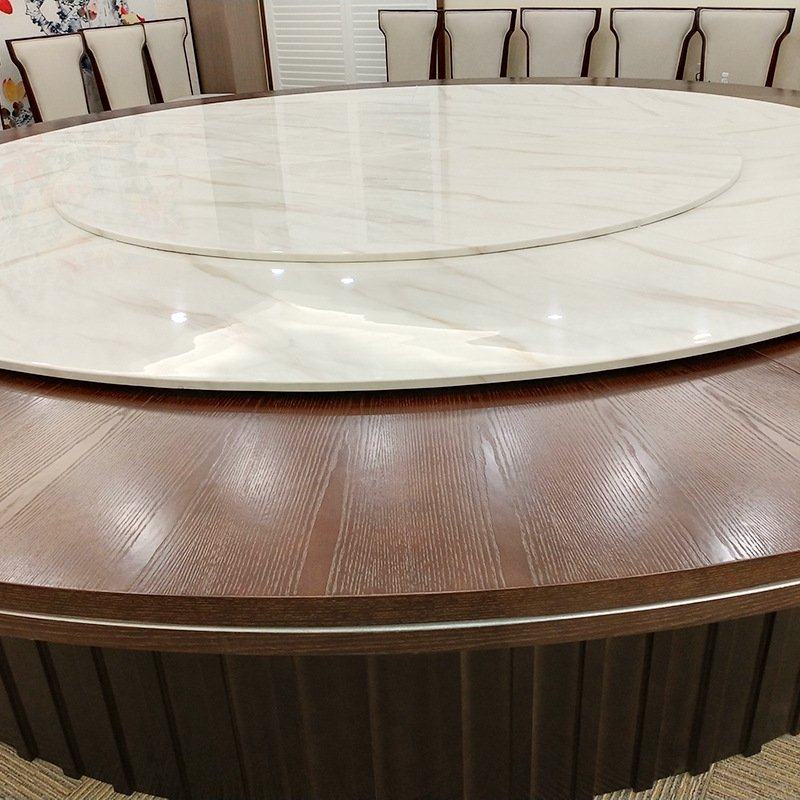 宸睿大理石转盘圆桌 酒店饭店宴会厅餐桌别墅家用大户型火锅桌,淘宝优惠券,粉丝福利购,淘宝优惠卷