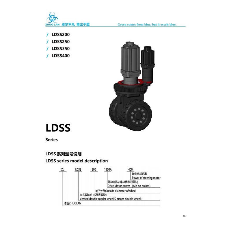 AGV小车舵轮/立式舵轮LDSS/卧式双舵轮WDSS/卧式单舵轮WDS-图2