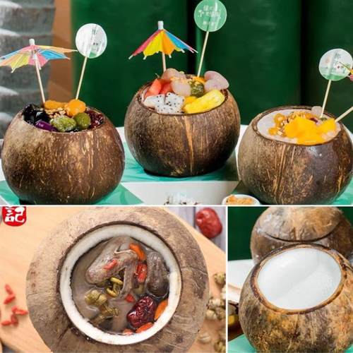 全自动椰子开盖切口机商用切椰子神器电动椰果开壳机电动开椰子机 - 图0