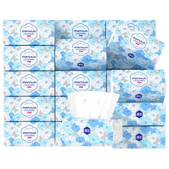 Manhua 400 sheets of log large pack tissue paper for household use
