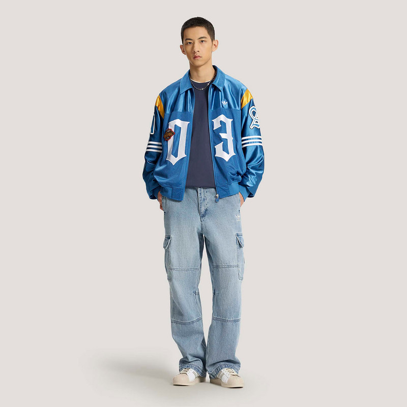 Adidas Adidas clover fashionable jacket baseball uniform for men and women loose early spring thin coat KS2892