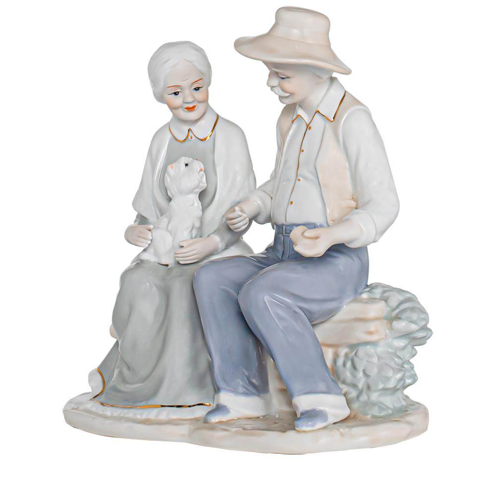 愿一EMY礼物】长相守 长老人念金婚银婚情 陶瓷雕塑 辈送父母纪日