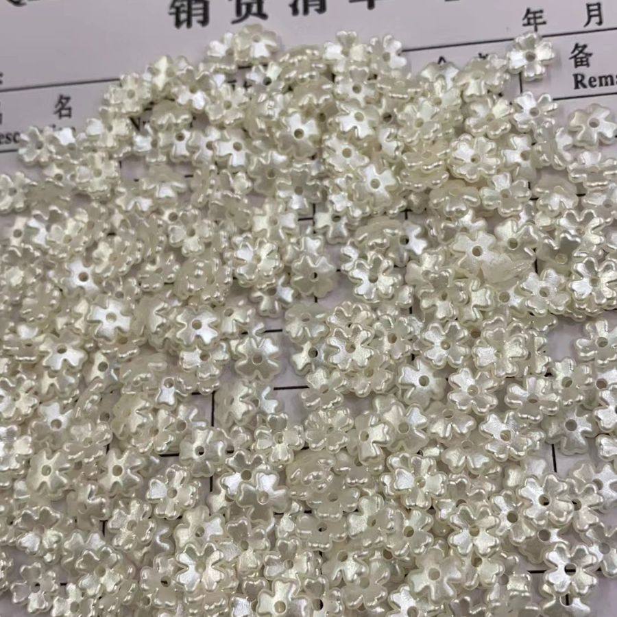 厂家直销新品ABS仿珍珠7MM四瓣花中孔 耳环头饰 古风饰品配件,淘宝优惠券,粉丝福利购,淘宝优惠卷