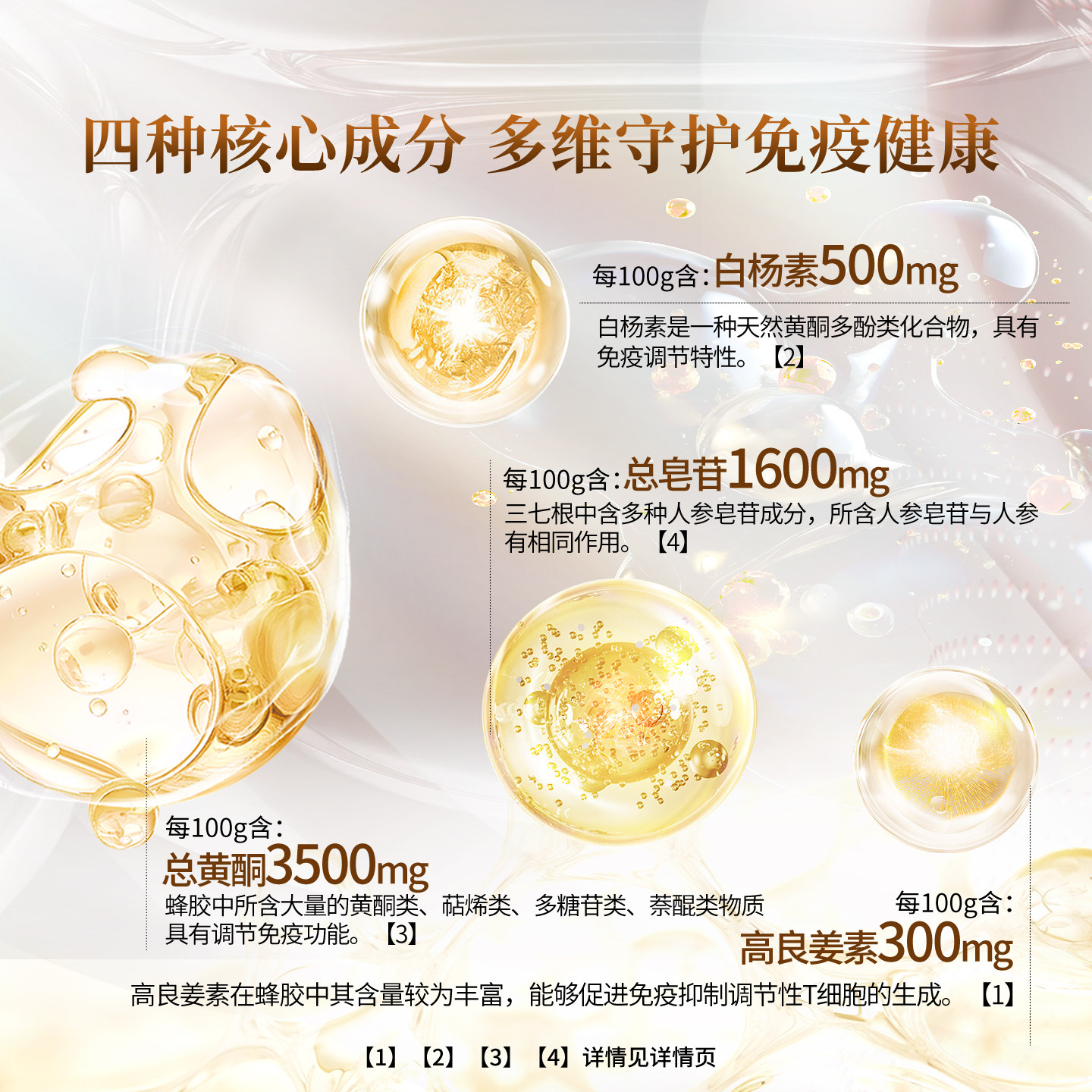 蜂胶三七灵芝胶囊官方旗舰店老年人营养品提高免疫力礼盒送礼长辈