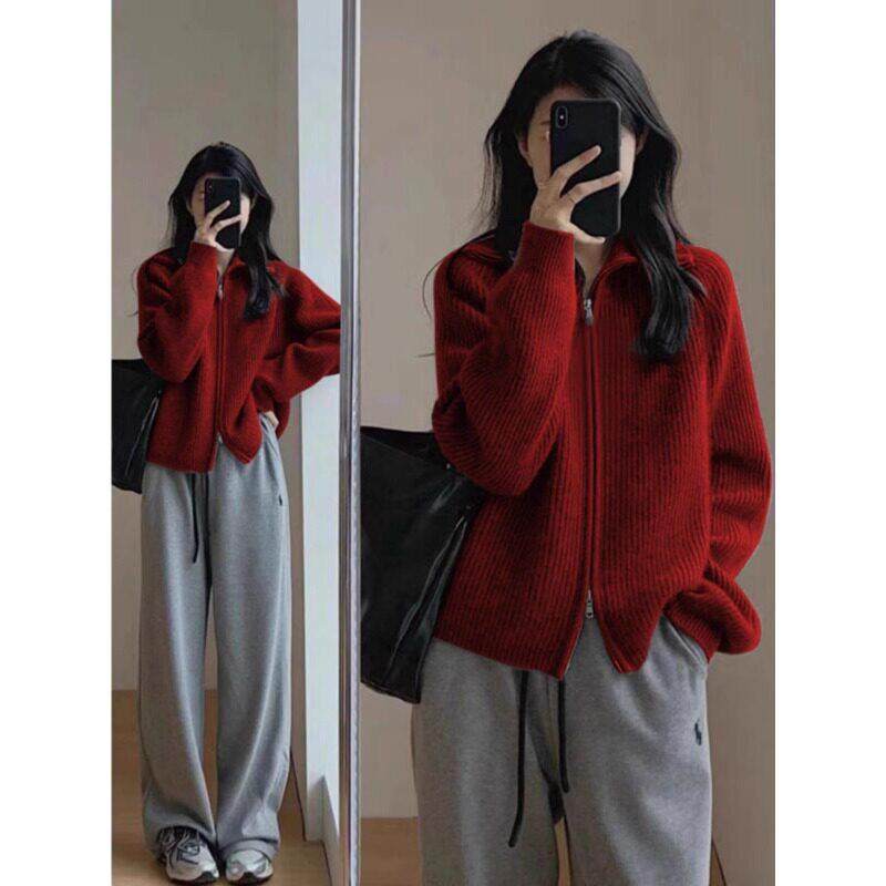 蓝色毛衣外套女2025夏季穿搭美拉蓝针织开衫宽松显瘦外穿翻领上衣,淘宝优惠券,粉丝福利购,淘宝优惠卷