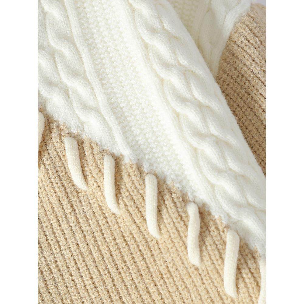 勾线拼接！舒适亲肤！秋日系覆古圆领套头拼色打底针织男女毛衣,淘宝优惠券,粉丝福利购,淘宝优惠卷