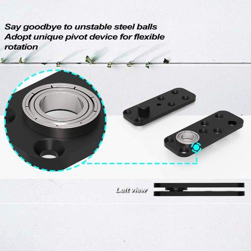 不锈钢360度转轴木门上下铰链定位门轴暗藏轴旋转轴天地合页 - 图1