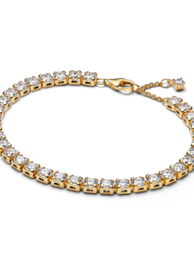 【新品】S925纯银恒耀Pavé密镶手链古巴链情侣精致小众七夕礼物