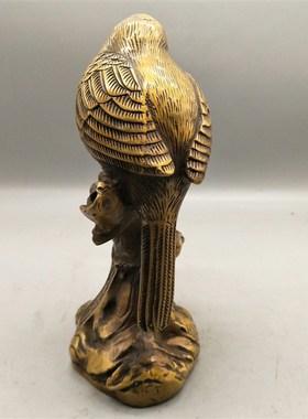 黄铜两只喜鹊双喜临门乔迁开业送人摆件喜上眉梢黄铜Y家居转运摆