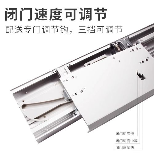 电动巴士平移门轨道变轨五金衣柜铰链手动电视柜书柜滑轨推拉门 - 图0