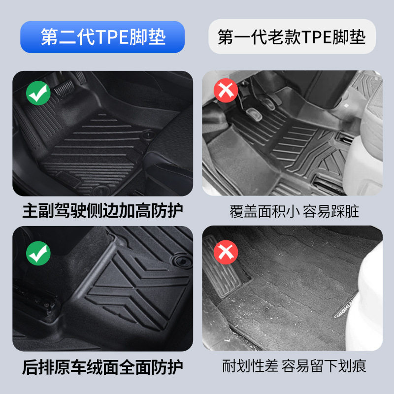 适用于蓝电 E5 E5plus 专车专用环保无异味高边全包围TPE汽车脚垫