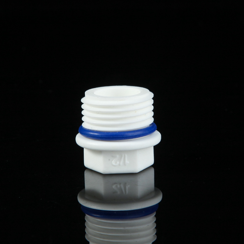 PPR带皮圈外丝堵头外牙管堵202532六角塑料堵头4分6分1寸管堵头 - 图1