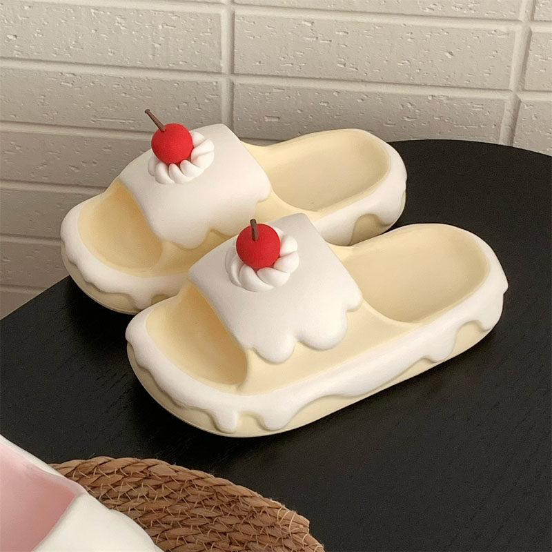 细细条 创意撞色樱桃蛋糕可爱凉拖室内外防滑女夏少女心一字拖鞋,淘宝优惠券,粉丝福利购,淘宝优惠卷