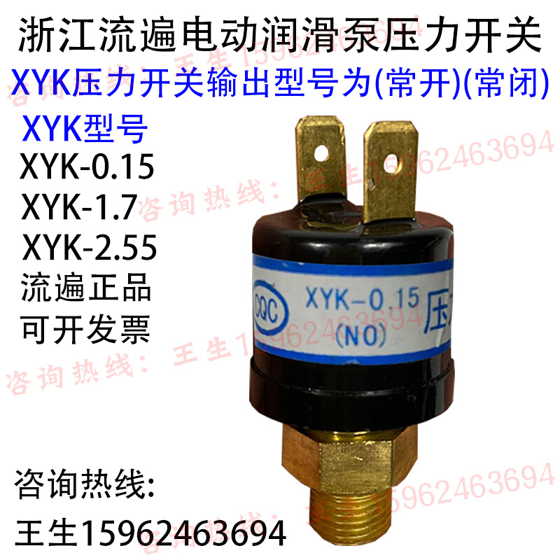 流遍XYK型油泵压力开关检测开关检知器1.7 0.9 XYK-0.15 XYK-0.17-图1